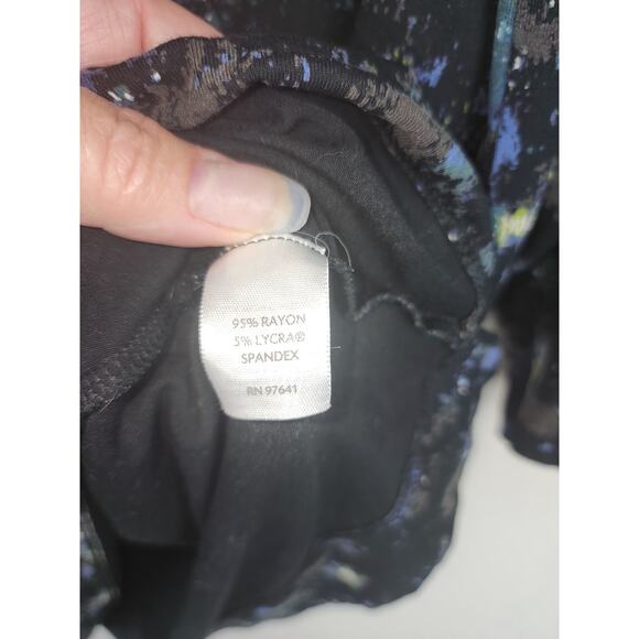 J. Jill wearever collection scoop neck Women's XL black/multi tunic top - Picture 3 of 8